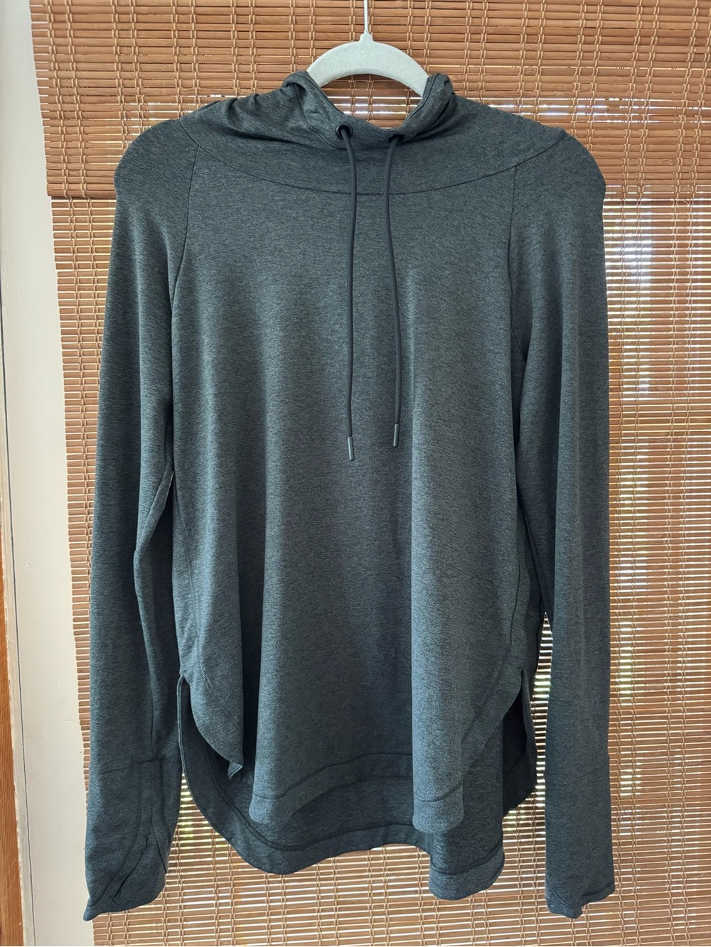 Athleta Soft Charcoal Hooded Pullover Sweatshirt